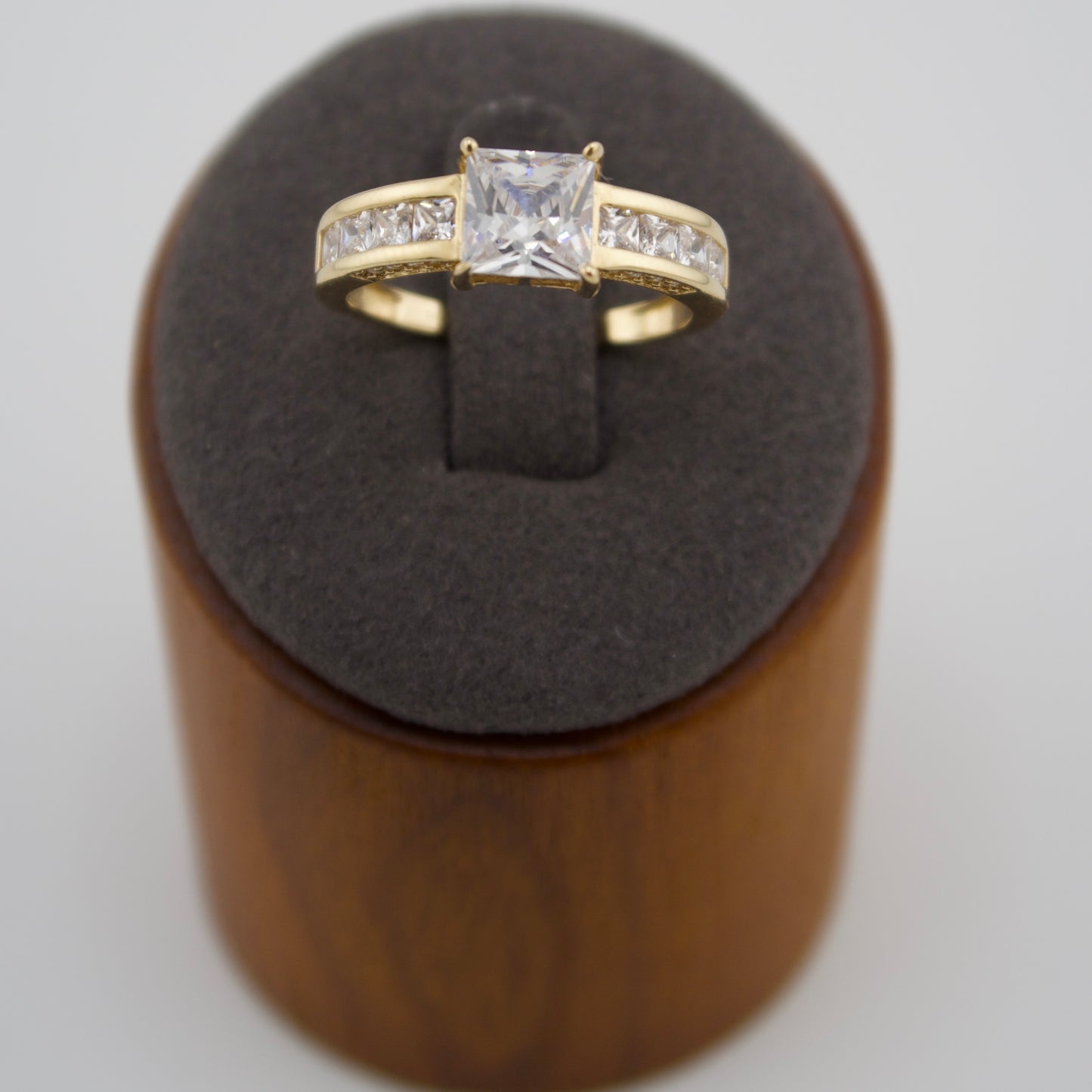 14K Gold Square Engagement Ring