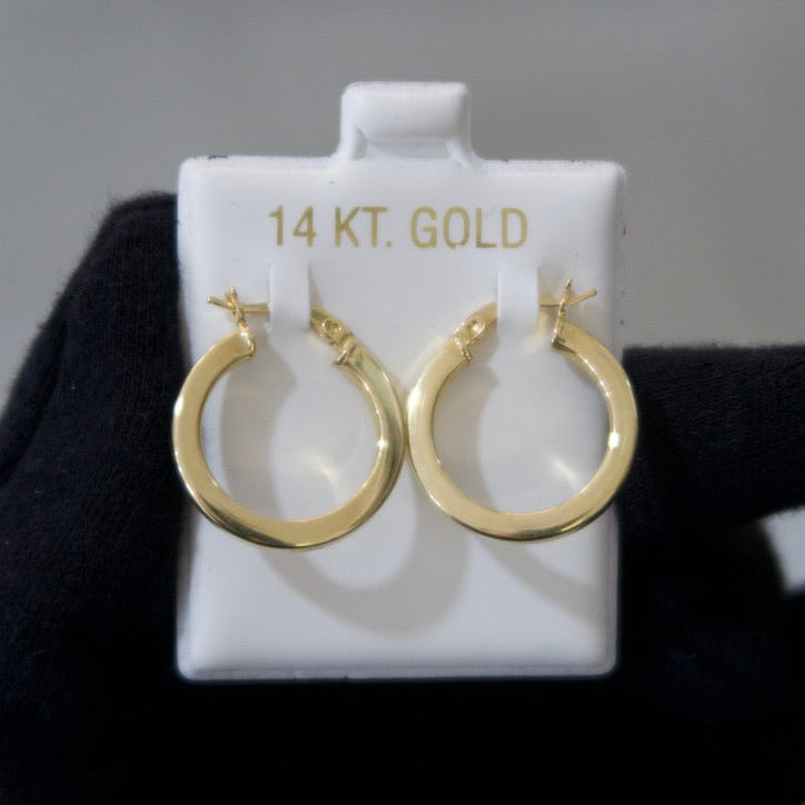 14k Gold Classic Hoop Earrings