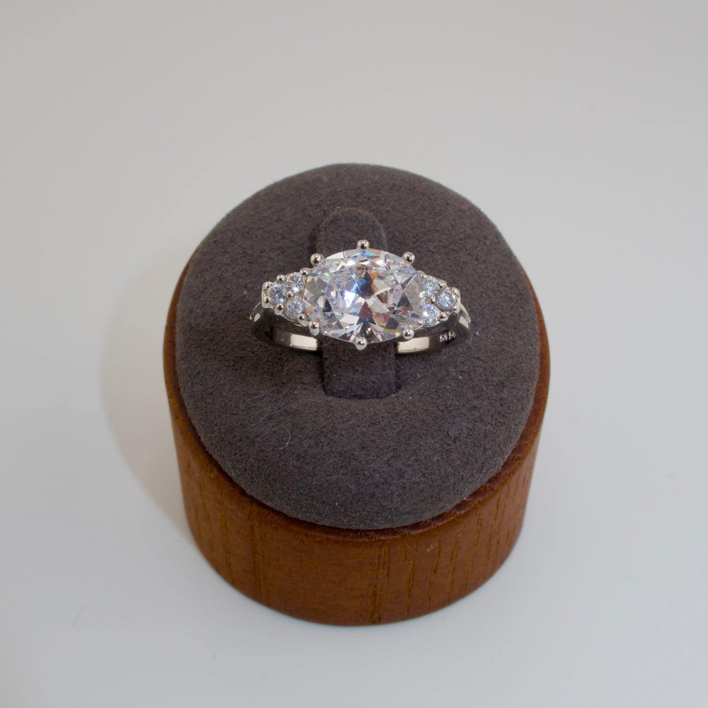 Sterling Silver Sideway Oval Woman Ring