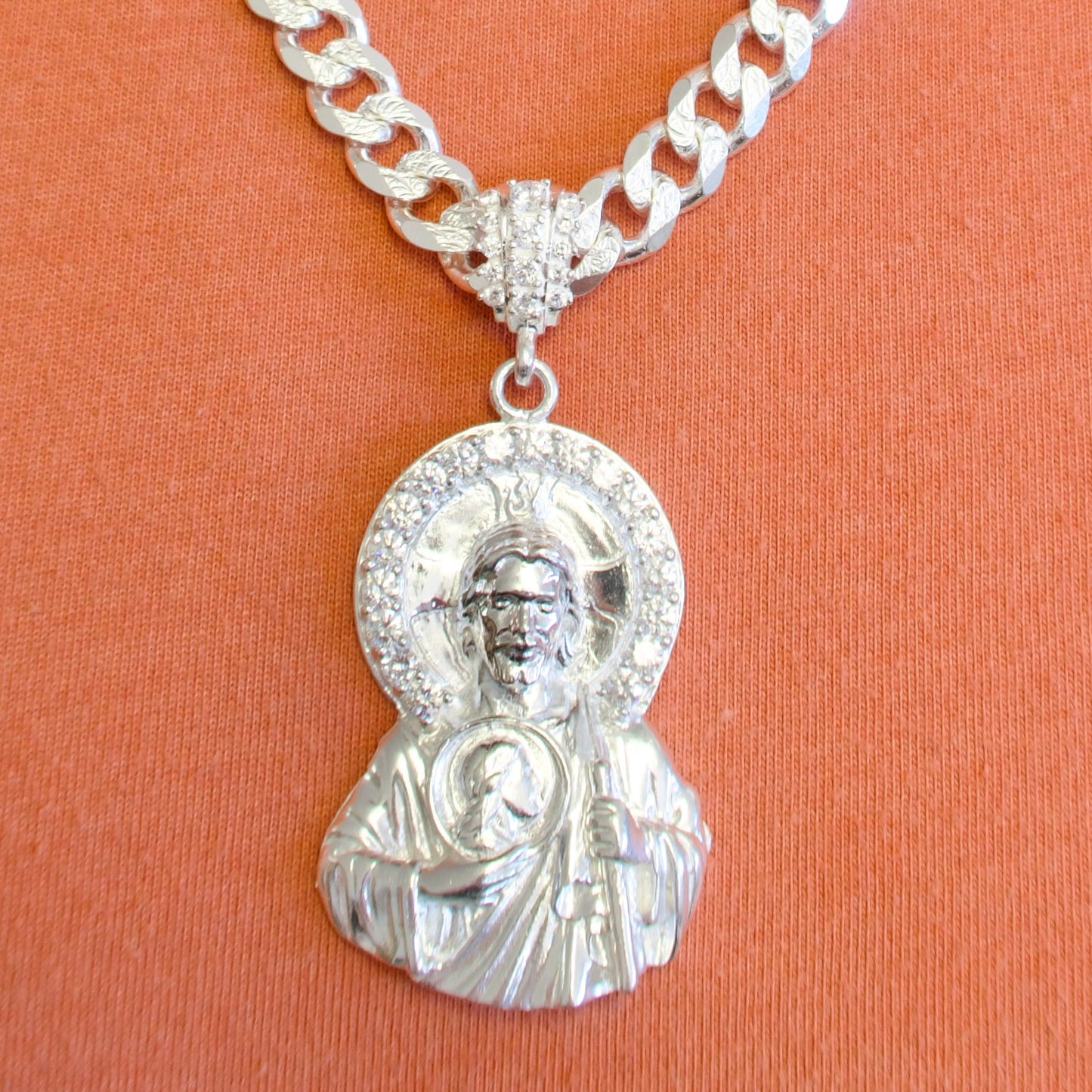 Sterling Silver San Judas Pendant