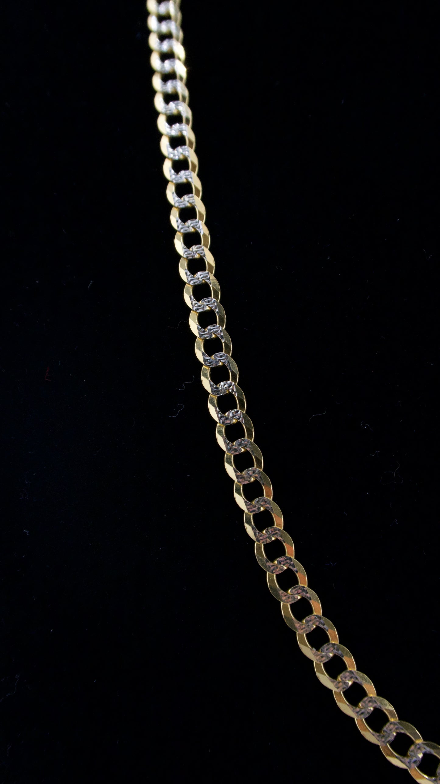 14k Gold Diamond Cut Cuban Link Chain 24"