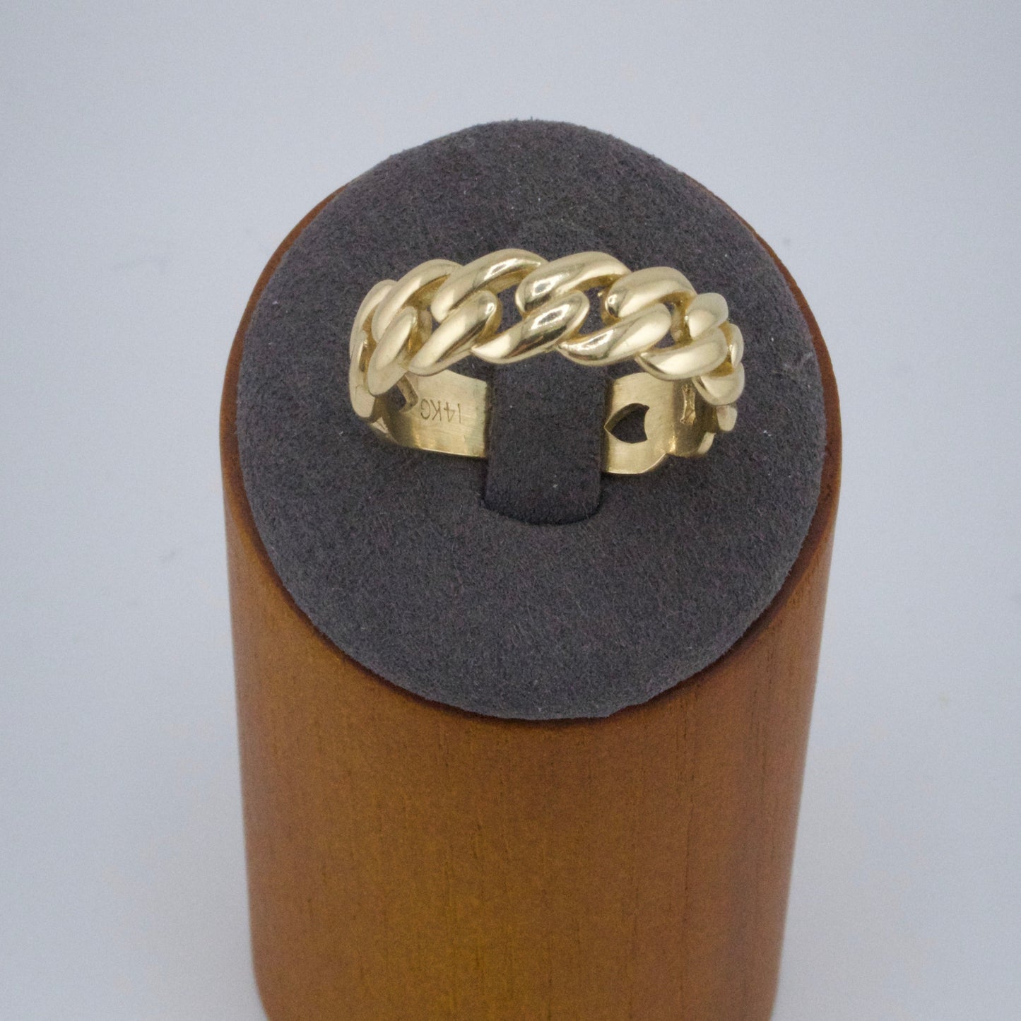 Gold Cuban Link Male Ring