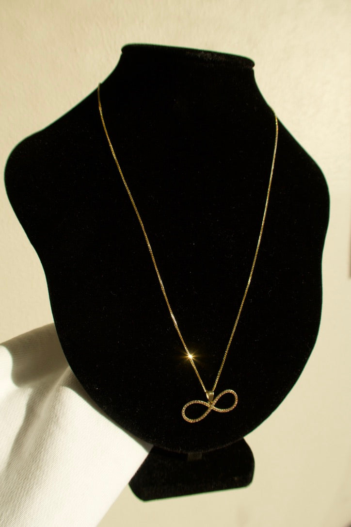 14k Gold Solid Woman’s Infinity Necklace
