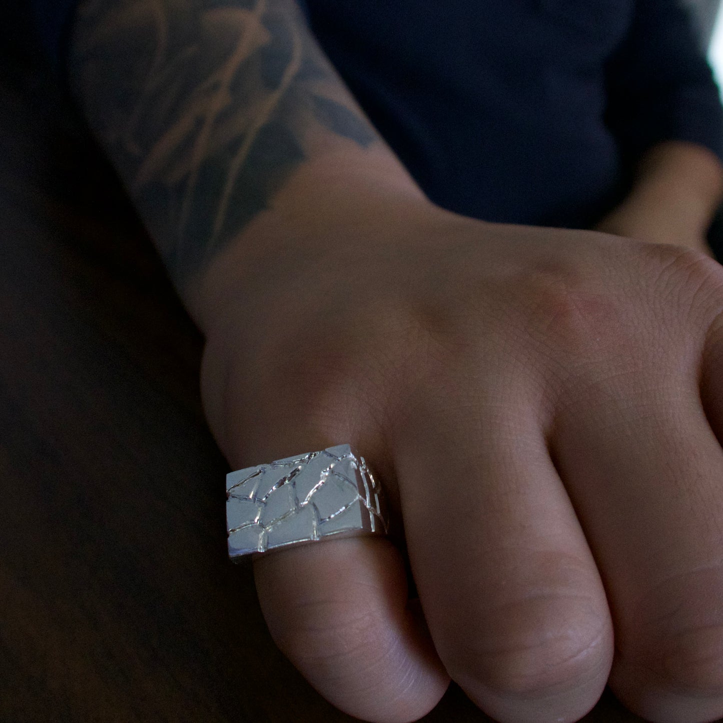 Sterling Silver Nugget Ring