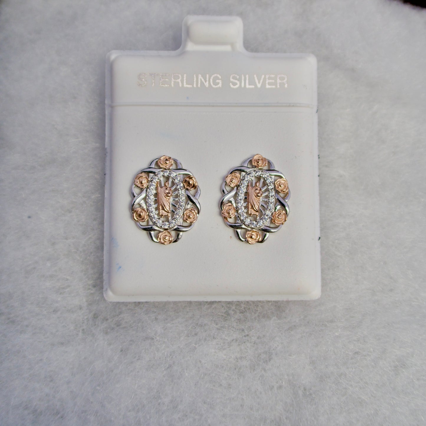 Sterling Silver San Judas Earrings