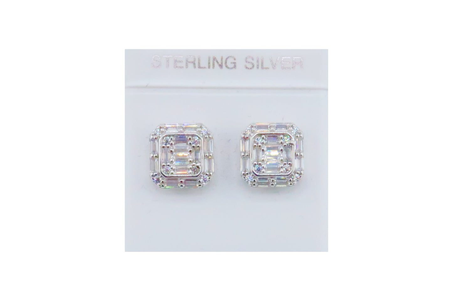 Silver Square Stud