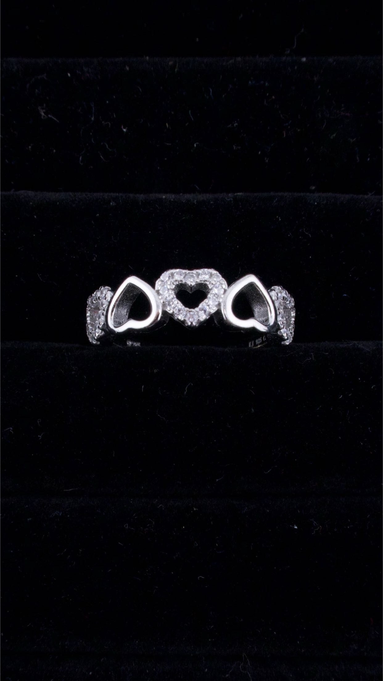 sterling silver Hearts ring