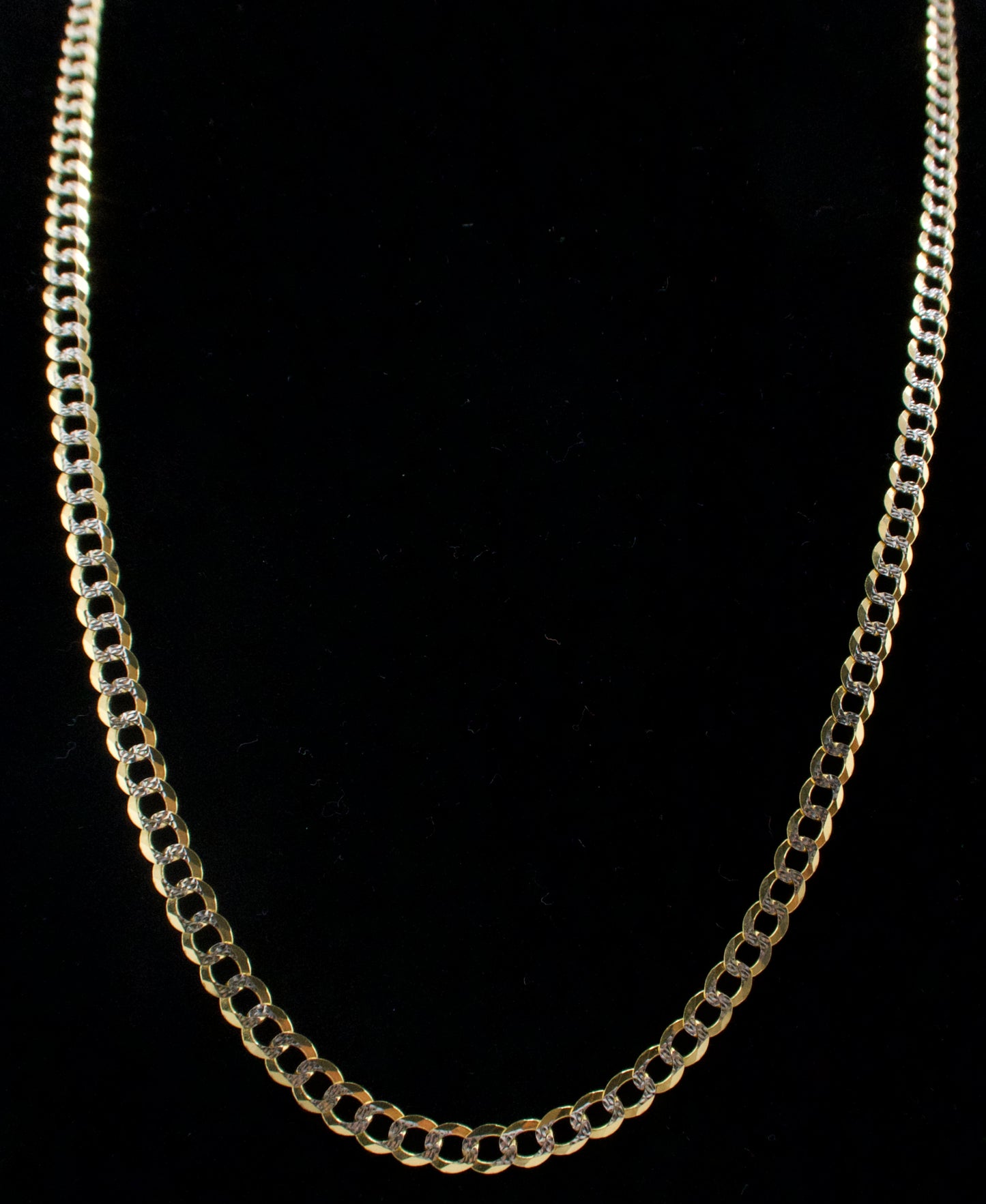 14k Gold Diamond Cut Cuban Link Chain 24"
