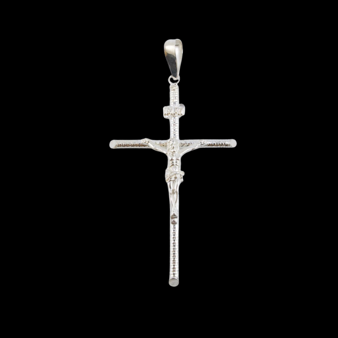 Sterling Silver Jesus Christ Cross Pendant