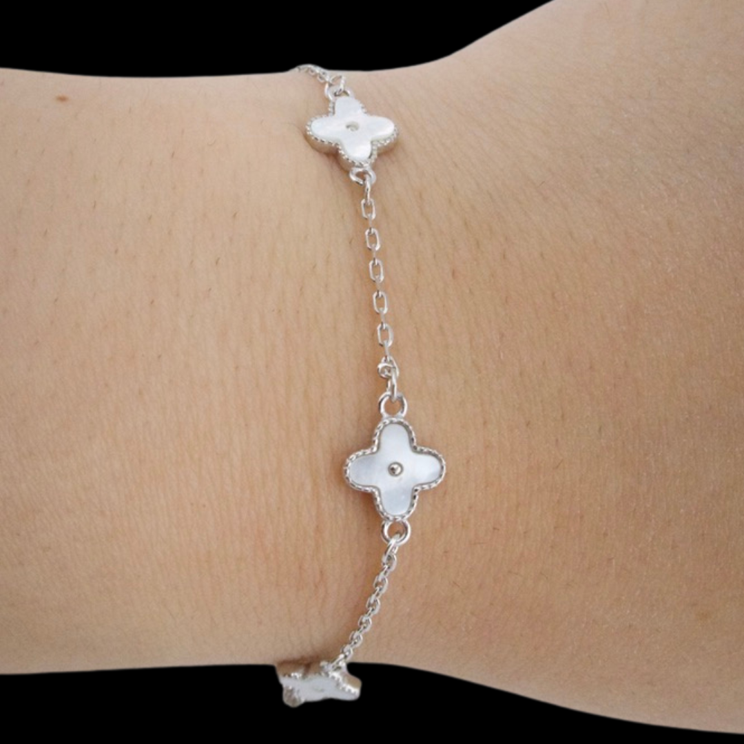 Sterling Silver Clover Bracelet