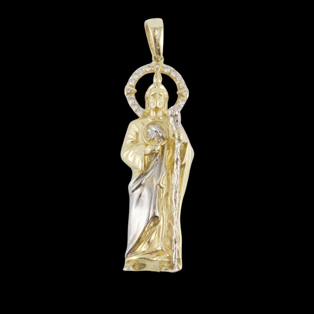 14K Gold San Judas Pendant