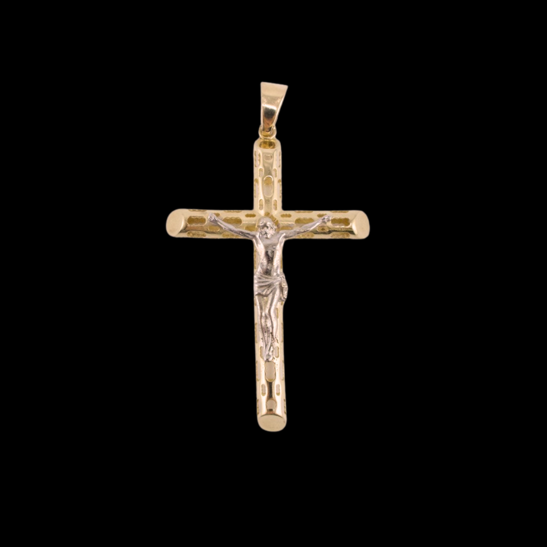 14k Gold Jesus Christ Cross Pendant