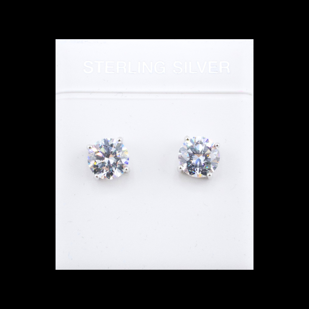 Sterling Silver Round Earrings
