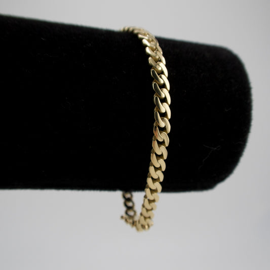 14k Gold Curb Bracelet