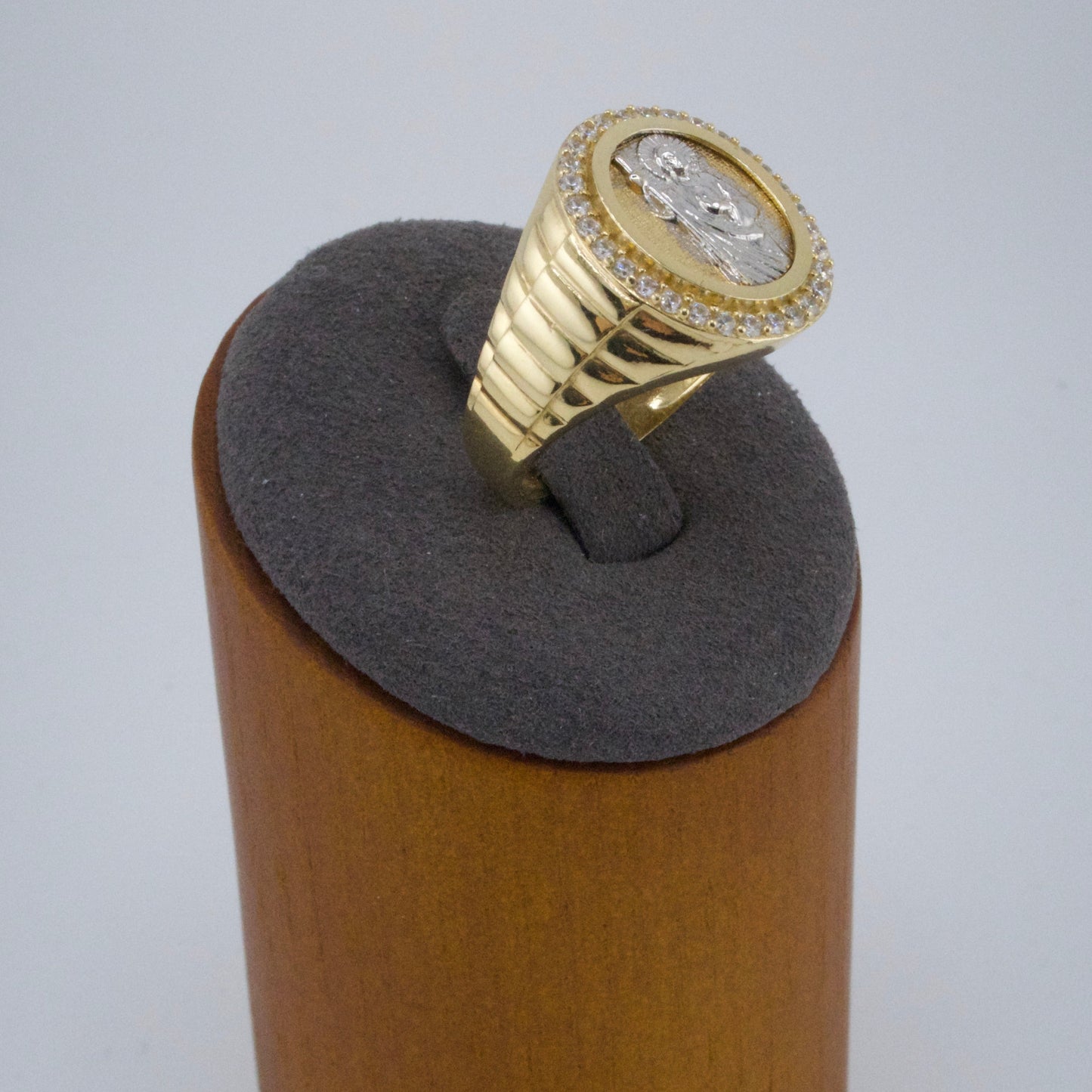 Gold San Judas Tadeo Male Ring