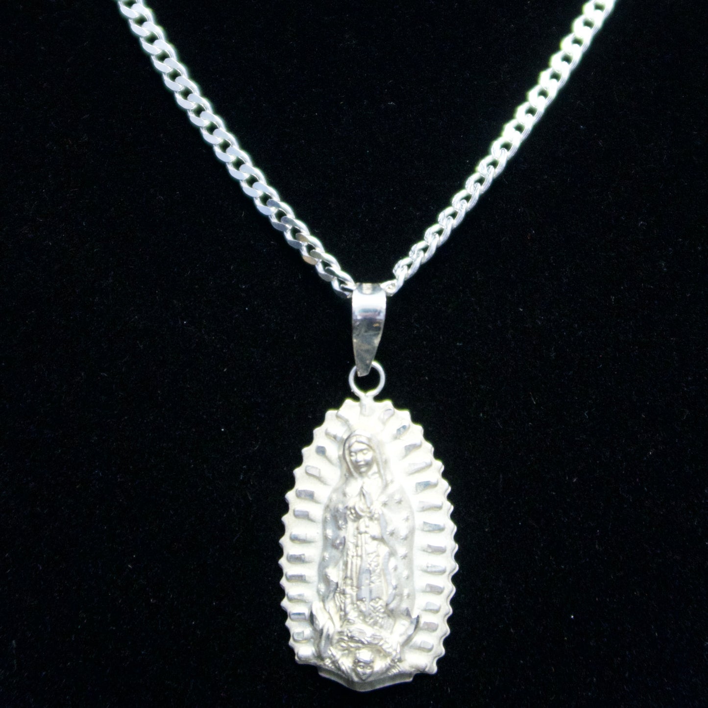 Sterling Silver Virgin Mary Necklace