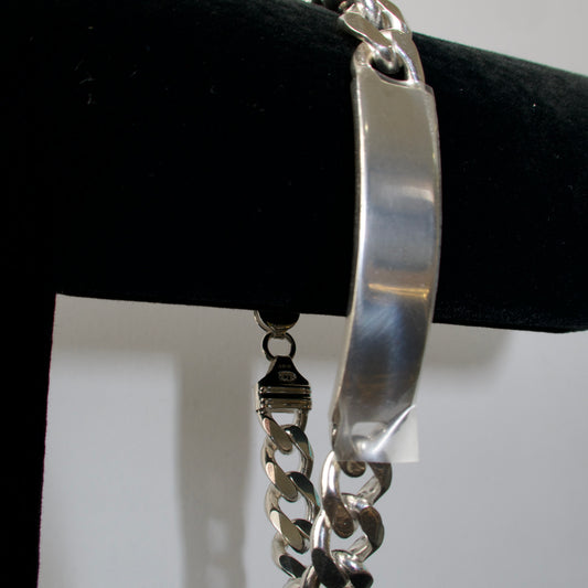 Sterling Silver Engravable Curb Link Bracelet