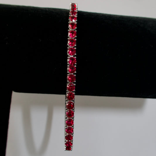 Sterling Silver Berry Merry Tennis Bracelet