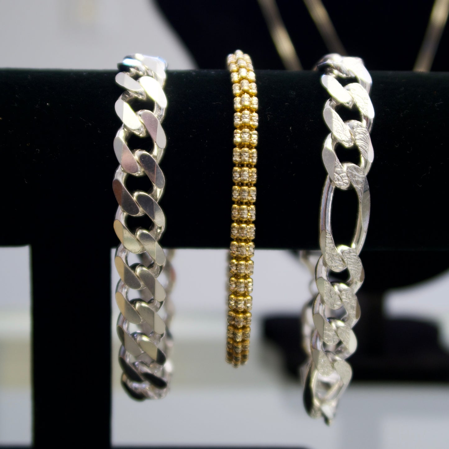 Sterling Silver Gold Plated & Silver Bracelet