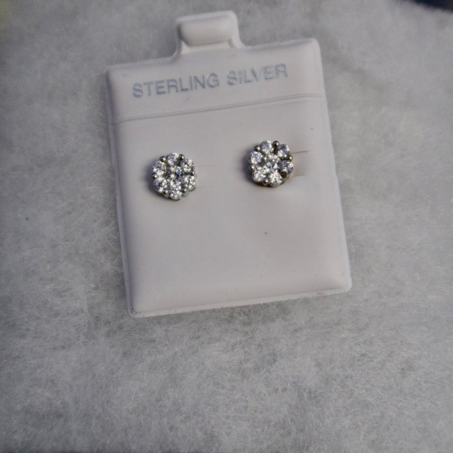 Sterling Silver Flower Earrings