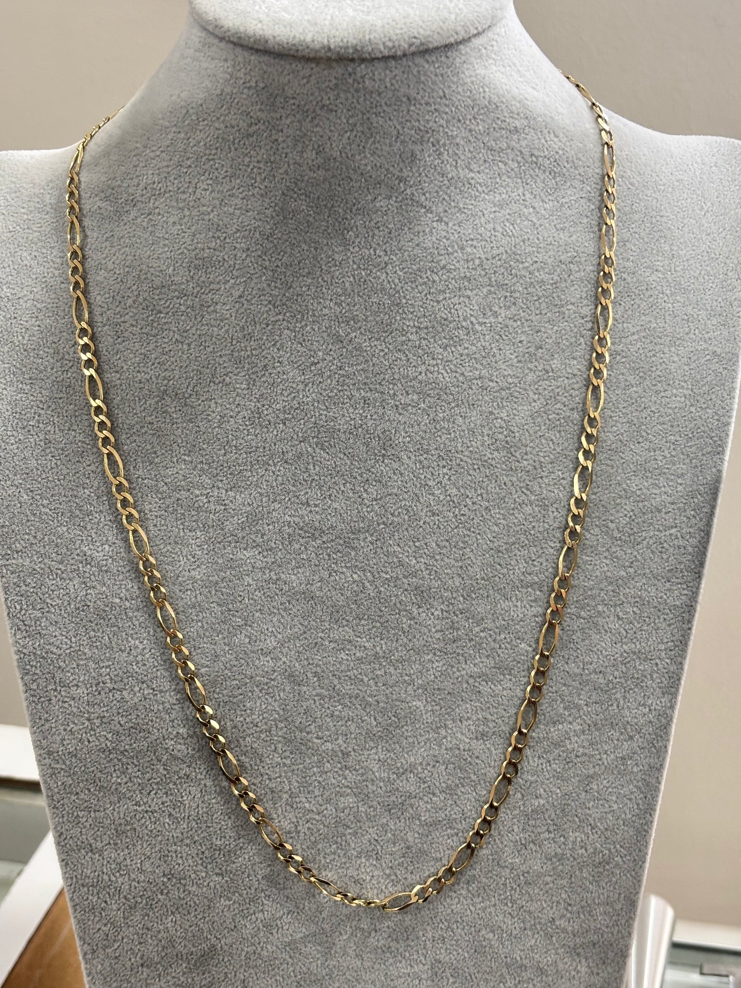 14k figaro gold chain