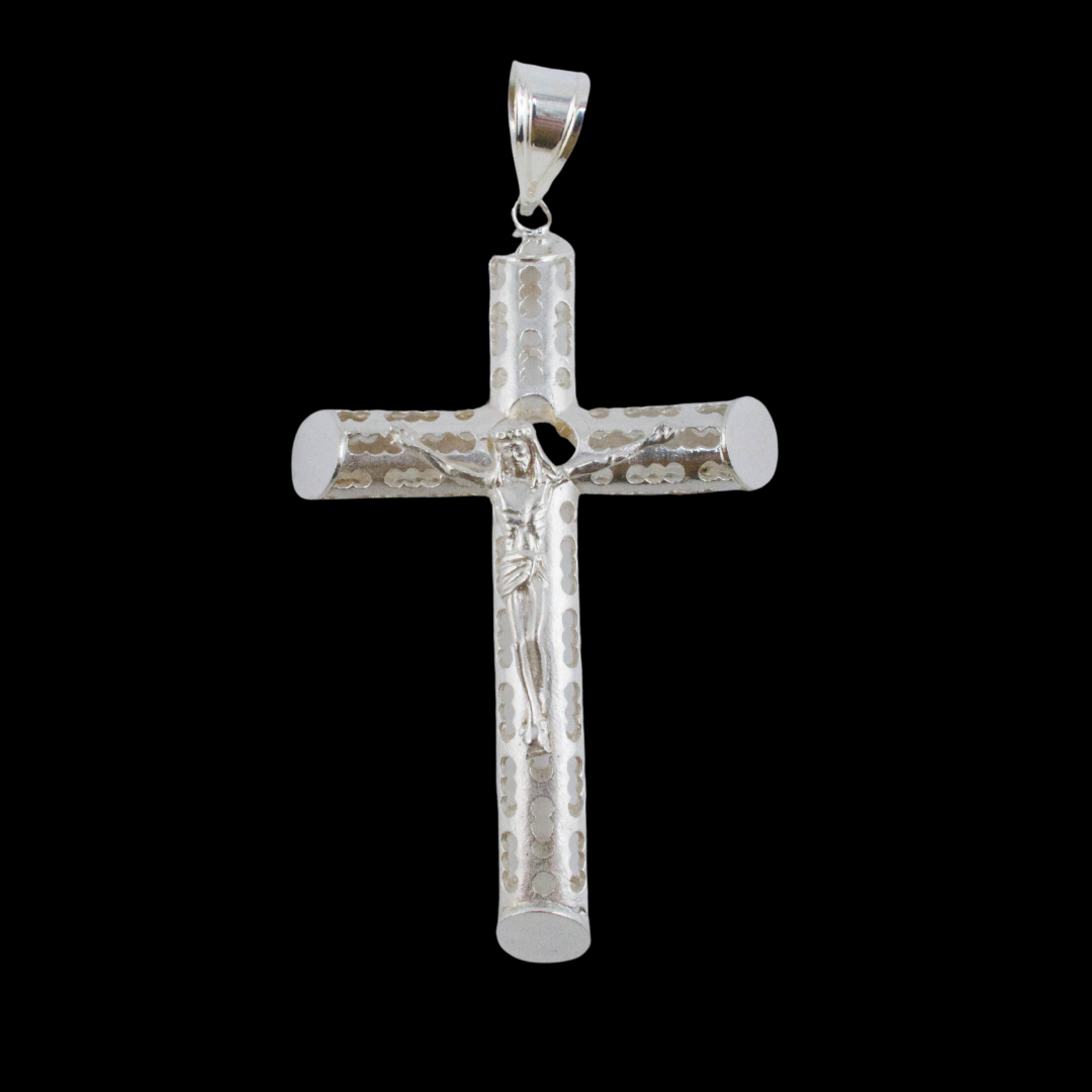 Sterling Silver Cross With Openings Pendant