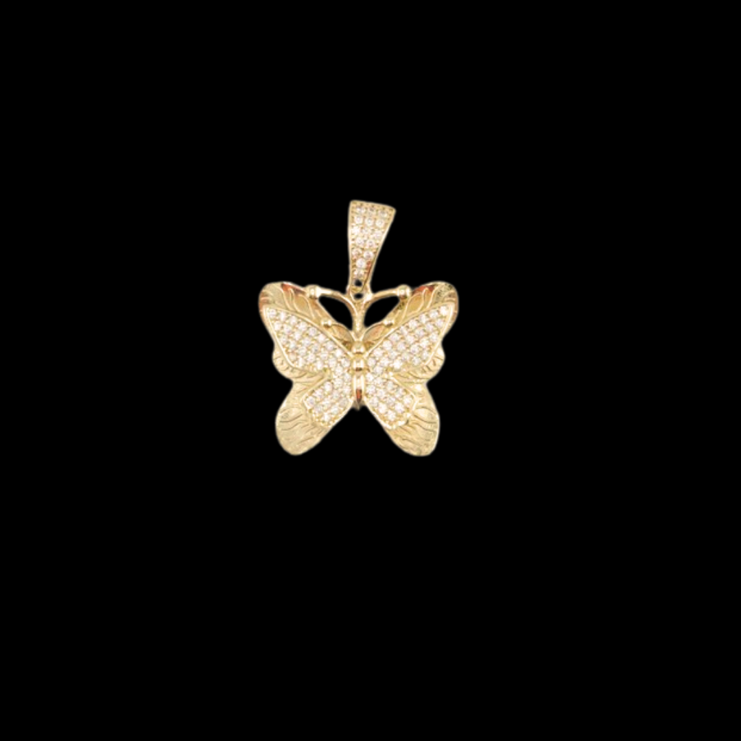 14K Gold Butterfly Pendant