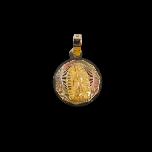 14K Gold Virgin Mary Pendant